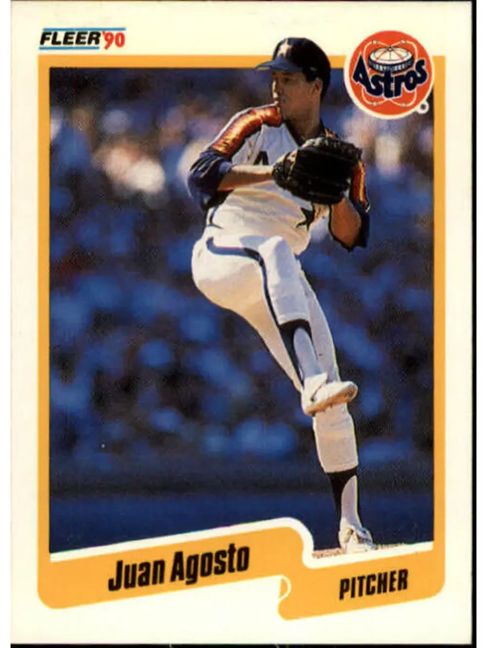 1990 Juan Agosto Fleer Baseball Card #220